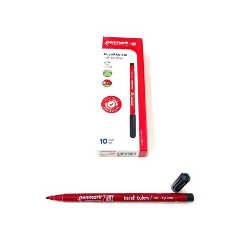 KEÇELİ KALEM YIKANABİLİR KIRMIZI RENK 10 LU PK PENMARK-HS70503