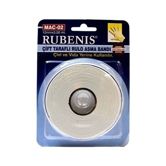 RUBENIS-MAC02 ÇIFT TARAFLI TASIMA BANDI 12 MM 3500 MM
