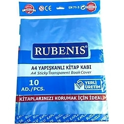 BUZLU ŞEFFAF KİTAP KABI GEÇMELİ A4 MAVİ RUBENİS-RK503