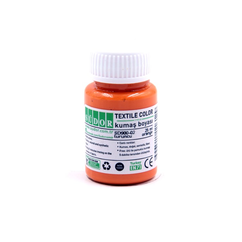 KUMAŞ BOYASI 25 ML TURUNCU SÜDOR-SD900
