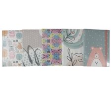 PSTL LİZ NOT DEFTERİ IVORY ÖZEL DİZAYNLI KUŞE LASTİKLİ ÇİZGİLİ 96 YP 14X20 OFS129L