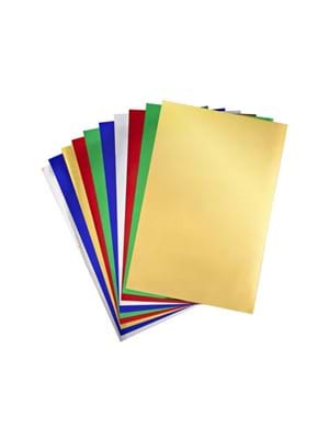 PUTİ METALİK FON KARTONU KARIŞIK RENK 50X70 CM 50 Lİ PK VİVA-5558