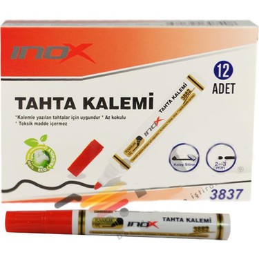 INOX TAHTA KALEMİ KIRMIZI VİVA-3837