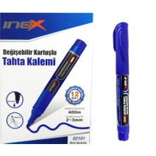 INOX TAHTA KALEMİ KARTUŞLU MAVİ VİVA-2101