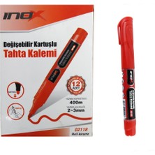 INOX TAHTA KALEMİ KARTUŞLU KIRMIZI VİVA-2118